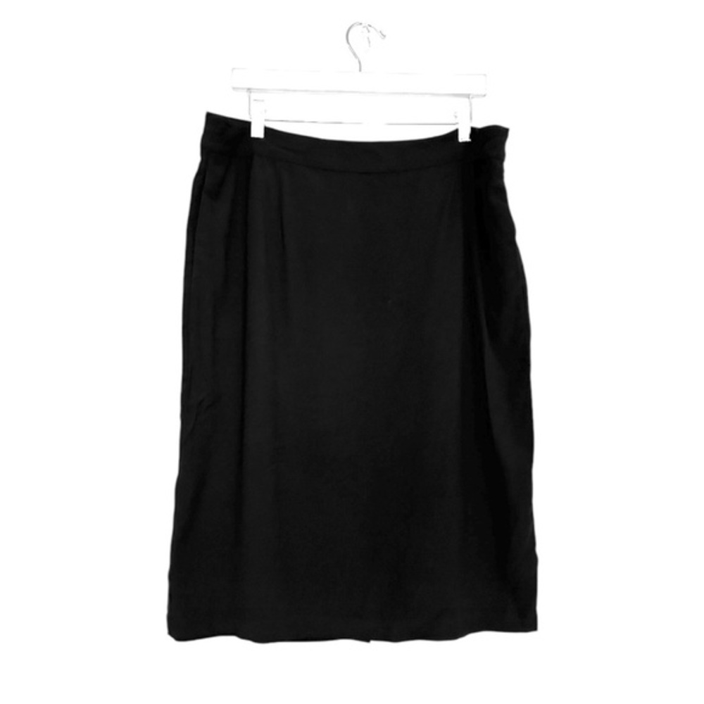 Universal Standard Black Danube Midi Pencil Drape Skirt Small (14/16 See Chart)